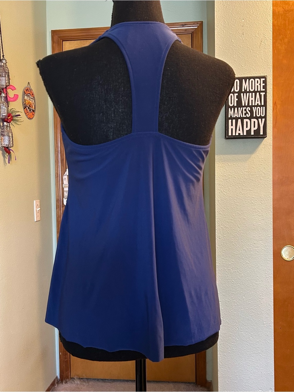 Magicsuit by Miraclesuit Taylor blue handkerchief draped tankini racerback 8 - Picture 3 of 8
